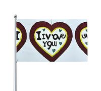 Drapeau décoratif d'extérieur Love Confessions (0,9 x 1,5 m), durable et résistant à la lumière, drapeau de mariage, cour, anniversaire de mariage