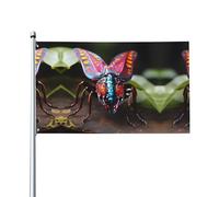 Drapeau décoratif d'extérieur Strange Insects (0,9 x 1,5 m), durable et résistant à la lumière, drapeau de mariage, cour, anniversaire de mariage