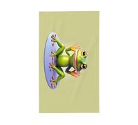 Drapeau décoratif d'extérieur The Funny Frog doing Yoga. Drapeau décoratif d'extérieur 0,9 x 1,5 m, bannière verticale en polyester