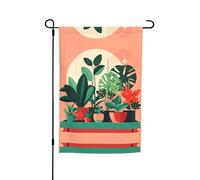 Drapeau décoratif d'intérieur en pot pour plantes vertes - 30,5 x 45,7 cm - Anti-plis et anti-décoloration - Convient pour jardin, jardin, pelouse, balcon