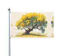 Drapeau décoratif double face à motif grand arbre, 91,4 x 152,4 cm, pour jardin porche suspendu (mât de drapeau non inclus)