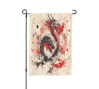 Drapeau décoratif double face Dragon's Anger - Bannière de jardin, parfaite pour la décoration extérieure et intérieure, disponible en deux tailles