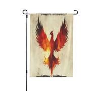 Drapeau décoratif double face Phénix de feu - Bannière de jardin, parfaite pour la décoration extérieure et intérieure, disponible en deux tailles