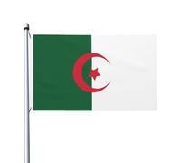 Drapeau décoratif double face pour fête - Drapeau de l'Algérie - Pour l'intérieur et l'extérieur - Avec œillets de suspension