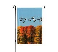 Drapeau décoratif double face pour la chasse avec canards sauvages et arbres - 71 x 102 cm - Bannière d'extérieur toutes saisons pour porche, terrasse, jardin