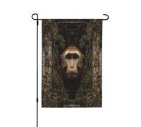 Drapeau décoratif double face singes dans le château - Bannière de jardin, parfaite pour la décoration extérieure et intérieure, disponible en deux tailles
