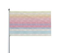 Drapeau décoratif en bois coloré et lumineux, 90 x 150 cm, pour jardin ou cour.