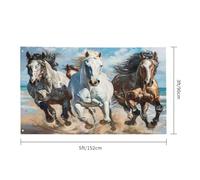 Drapeau décoratif en forme de cheval en plein air, utilisé pour patio, jardin, maison et terrasse