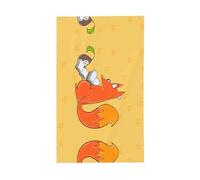 Drapeau décoratif en polyester avec graines de tournesol et renards. Drapeau décoratif d'extérieur 0,9 x 1,5 m. Bannière verticale en polyester. Convient pour une utilisation en extérieur