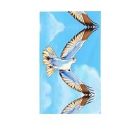 Drapeau décoratif en polyester Motif mouettes en vol 0,9 x 1,5 m