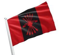 Drapeau Décoratif Espanola De Las Jons Mouvement Espagnol Falangisme Durable Bannière De Cour Uv Fade Résistant Drapeau De La Fierté Pour Ferme Balcon Porche 3X5 Ft