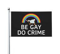 Drapeau Décoratif Être Gay, Commettre Un Crime Durable Drapeau De La Fierté Suspendre Bannière Décorative Pour D'Intérieur Bureaux Maison 3X5 Ft