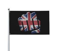 Drapeau décoratif extérieur de qualité supérieure du Royaume-Uni de 3 x 5 pieds - Couleurs vives, coupe-vent et résistant à l'eau - Idéal pour le jardin et les événements