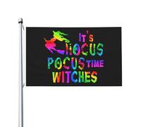 Drapeau décoratif extérieur « Hocus Pocus Time Witches » 90 x 150 cm