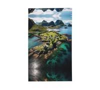 Drapeau décoratif extérieur imprimé des îles Norvège - Pour intérieur et cour - Décorations de vacances