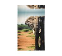 Drapeau décoratif extérieur imprimé éléphant africain pour intérieur cour saisons décorations de vacances
