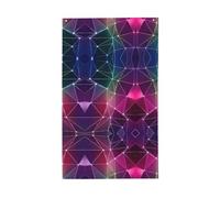 Drapeau décoratif extérieur motif constellation galaxie rouge pour intérieur cour saisons décorations de vacances