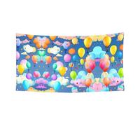 Drapeau décoratif imprimé ballons colorés à suspendre - 177,8 x 88,9 cm