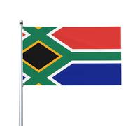 Drapeau décoratif imprimé de l'Afrique du Sud pour décorations de fête intérieures ou extérieures - 3 x 5 pieds