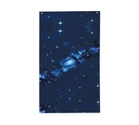 Drapeau décoratif imprimé galaxie bleue pour toutes les saisons - Motif simple face - Intérieur et extérieur - Affichage transparent