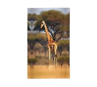 Drapeau décoratif imprimé girafe d'Afrique majestueux toutes saisons motif simple face pour intérieur ou extérieur