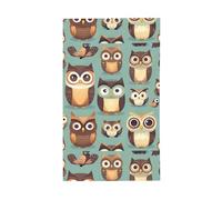 Drapeau décoratif imprimé hiboux mignon pour toutes les saisons - Motif simple face - Intérieur et extérieur