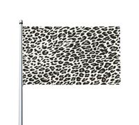 Drapeau décoratif imprimé léopard noir pour extérieur, utilisé pour cour, jardin, maison et terrasse