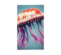 Drapeau décoratif imprimé méduses pour intérieur et extérieur - Pour jardin, porche, pelouse, vacances de jardin