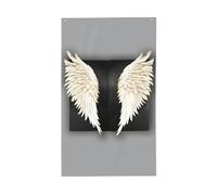 Drapeau décoratif imprimé plumes d'ange pour toutes les saisons - Motif simple face - Intérieur et extérieur - Affichage transparent