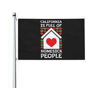 Drapeau Décoratif La Californie Regorge De Gens Qui Ont Le Mal Du Pays. Amusant Bannière De Cour Durable Drapeau Pour Bureaux Porche Intérieur 3X5 Ft