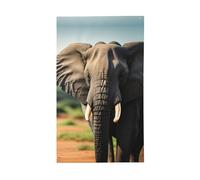Drapeau décoratif léger imprimé éléphant africain pour intérieur ou extérieur