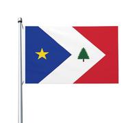 Drapeau Décoratif Les Acadiens De Nouvelle-Angleterre Durable Drapeau De Jardin Double Face Bannière Pour Intérieur Patio Balcon 3X5 Ft