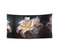 Drapeau décoratif lys magique à suspendre - (surdimensionné 177,8 x 88,9 cm) pour fête de Noël, fête d'anniversaire, bannière de vacances,