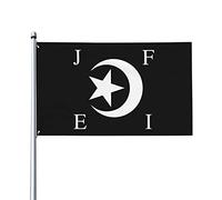 Drapeau Décoratif Nation De L'Islam Double Face Bannière De Cour Uv Fade Résistant Drapeau Décoratif De Jardin Pour Balcon Ferme Maison 3X5 Ft