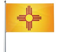 Drapeau Décoratif New Mexico Durable Bannière Décorative Amusant Décoration De Drapeau Pour Balcon Pelouse Vacances 3X5 Ft