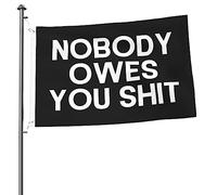 Drapeau Décoratif Personne Ne Te Doit Rien. Durable Bannière Décorative Double Face Drapeaux Décoratif Pour Porche Intérieur Vacances 3X5 Ft