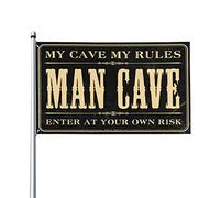 Drapeau décoratif pour bar de sport, inscription « Enter At Your Own Risk » - Décoration cool pour chambre à coucher, porte (152 x 244 cm)