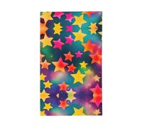 Drapeau décoratif pour extérieur avec imprimé étoiles arc-en-ciel coloré pour toutes les saisons - Motif simple face - Pour cour, porche, terrasse