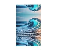 Drapeau décoratif pour extérieur, motif vagues de mer, océan, vagues, toutes saisons, motif simple face, cour, porche, terrasse
