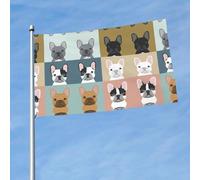 Drapeau décoratif pour intérieur et extérieur Motif bouledogue français