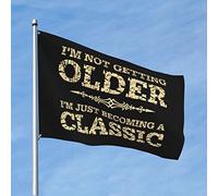 Drapeau décoratif pour la maison et le bar « I'M Not Getting Older » - Accessoires de dortoir - Décoration hippie (120 x 180 cm)