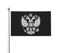 Drapeau Décoratif Russie Emblèmes Russes Double Face Drapeau Jardin Imperméable Bannière De Cour Pour Patio Intérieur Fête 3X5 Ft