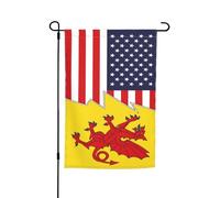 Drapeau décoratif Somerset et l'Amérique Bannière 12x18 Inch | Double Face Drapeau de Jardin Imperméable Bannière décorative pour Vacances Porche Maison