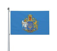 Drapeau Décoratifs Drapeaux Armoiries De L'Ukraine Renforcé Bruant Pour Décorations Restaurant Extérieur 90X150Cm
