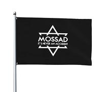 Drapeau Décoratifs Drapeaux Mossad Ce N'Est Jamais Un Accident Résistant À La Décoloration Suspendus Fanion Pour Décorations Balcon Fête 90X150Cm