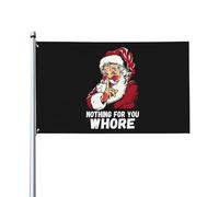 Drapeau Décoratifs Drapeaux Rien Pour Toi, Putain De Père Noël Renforcé Bannière Extérieure Pour Extérieur Anniversaire Bar 90X150Cm