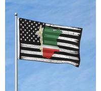 Drapeau Décoratifs, Ébauche Géographique Des États-Unis Et De La Tchétchénie Couleurs Vives Suspendus Fanion Pour Restaurant Balcon Drapeaux 90X150Cm