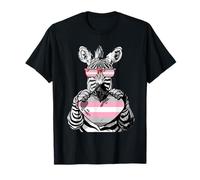 Drapeau Demigirl zèbre Demigirl Demi isexuel Pride LGBT T-Shirt