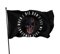 Drapeau démocrate « When I Die Don't Let Me Vote » 3 x 5 pieds avec deux œillets en laiton, double couture, couleurs vives, anti-décoloration