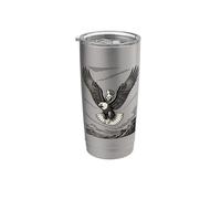 Drapeau Demon Witchy Winds and Wild Wings Gobelet isotherme en acier inoxydable double paroi